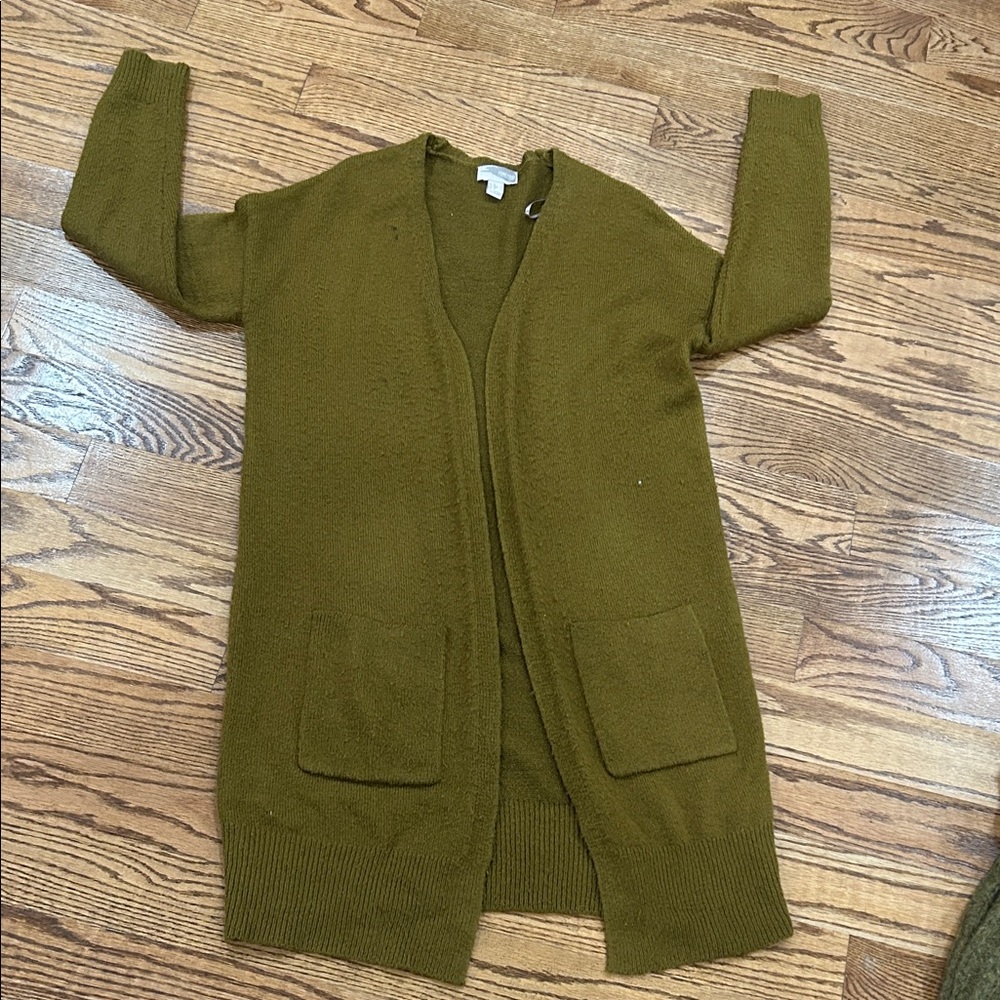 Forever 21 Olive Cardigan Sweater